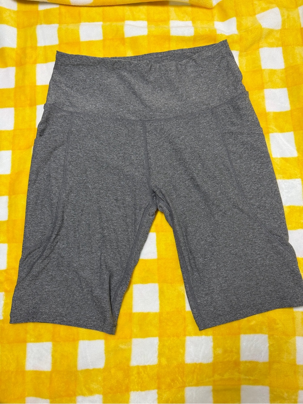 Women's High-Waist Gray Performance Bike Shorts